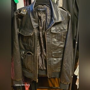 Black Rivet Men's Bomber Jacket Sz S